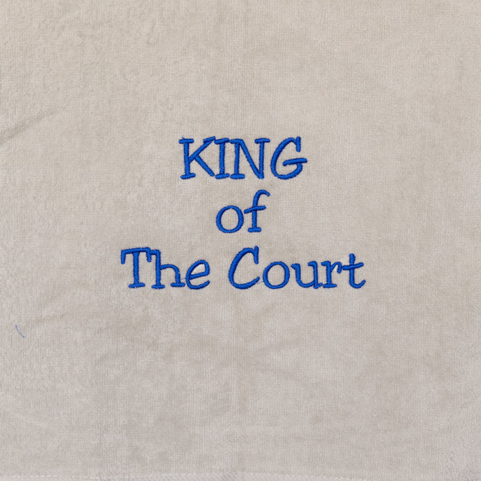 Tennis Towel - King of The Court - Grey