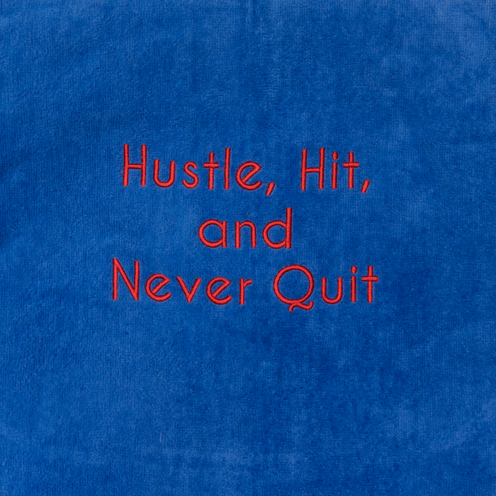Tennis Towel - Hustle, Hit, and Never Quit