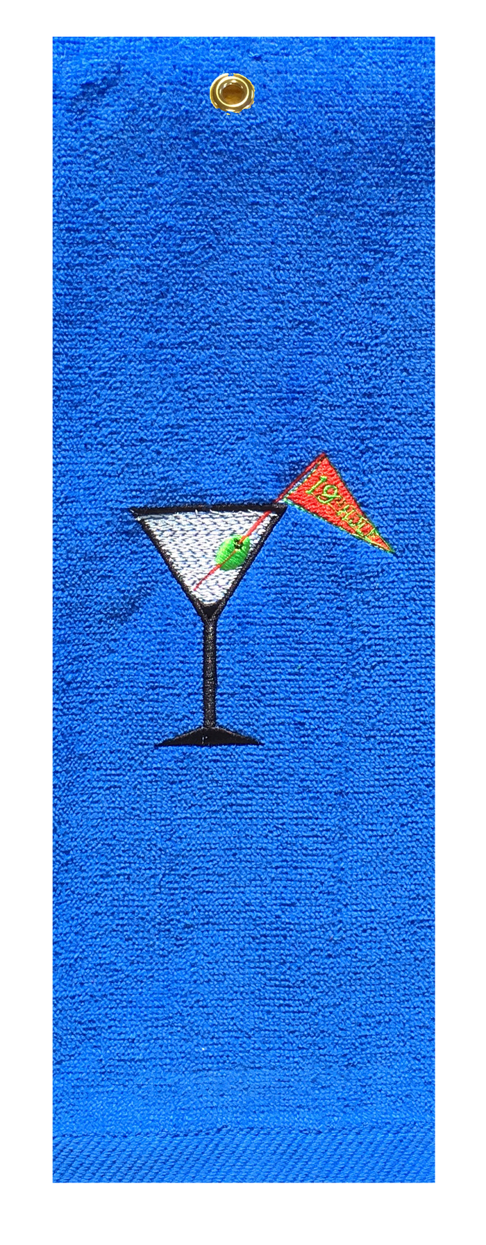 Golf Towel - Martini 19th - Royal Blue
