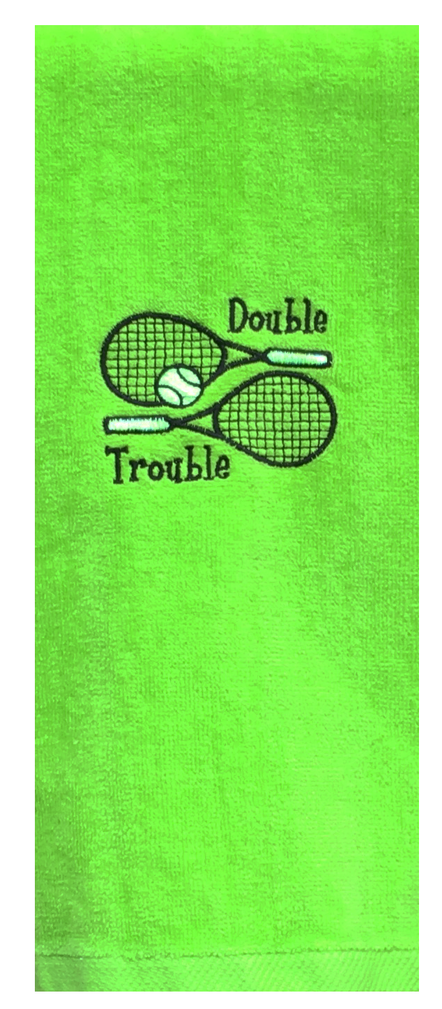 Tennis Towel - Double Trouble Green