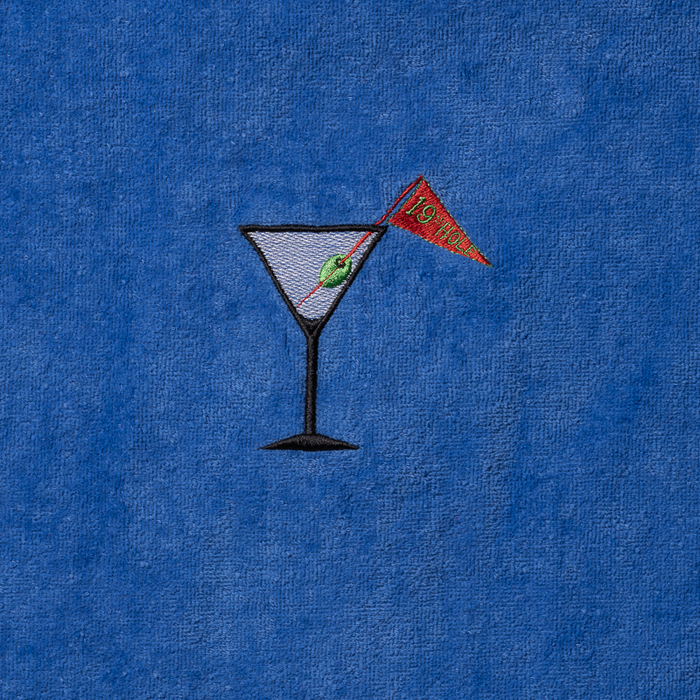 Golf Towel - Martini 19th - Royal Blue