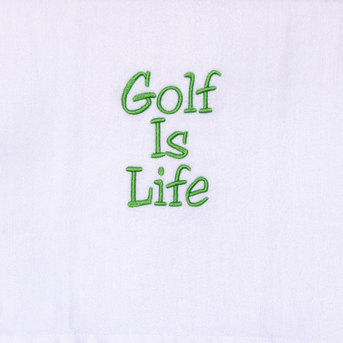 Golf Towel - Golf is Life - White