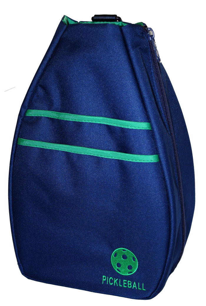 Pickleball Backpack - Navy Blue with Green Lining