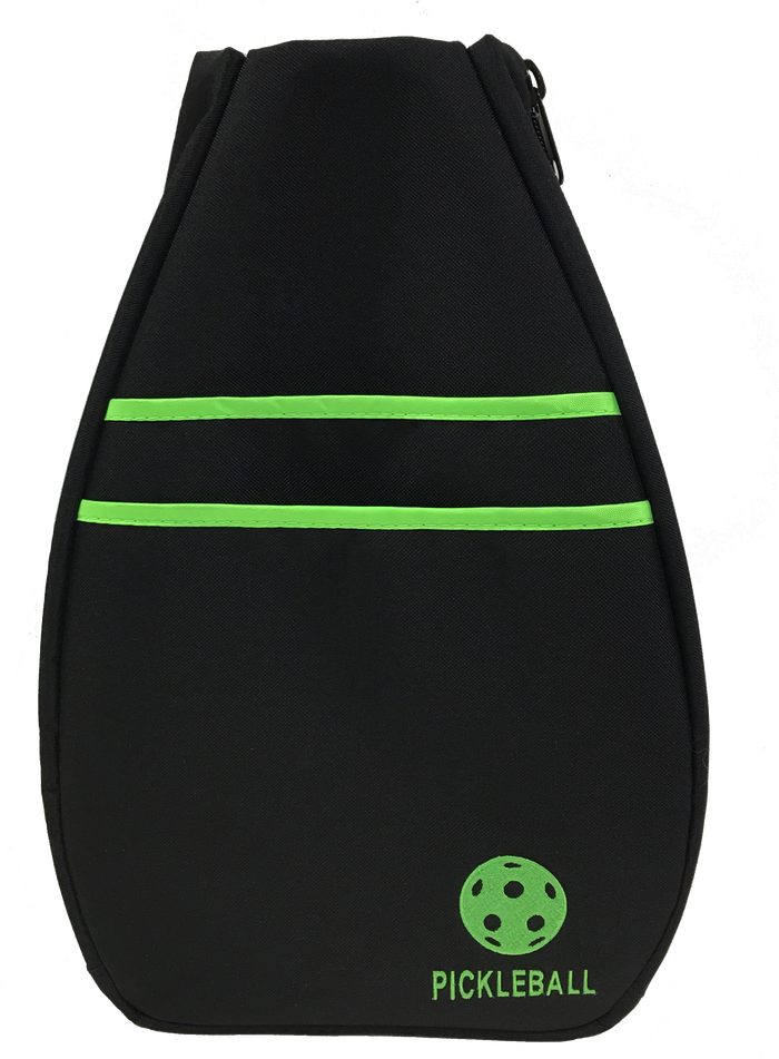Pickleball Backpack - Black with Lime Green