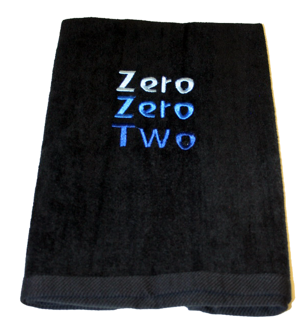 Pickleball Towel - Zero Zero Two Black